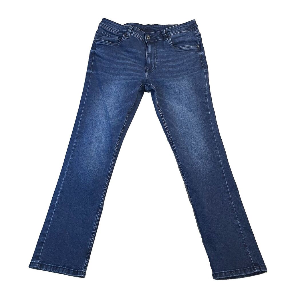 The Perfect Jean TPJ Slim Fit Blue Denim Jeans Mens 34x32 JU9T1NKNT32 Stretch